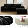 104" Cloud Corduroy Upholstered Modular L-Shaped Sectional Sofa with Chaise, Deep Seats, No Assembly - 2 of 4