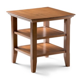 Normandy Solid Wood End Table Honey Brown - Wyndenhall