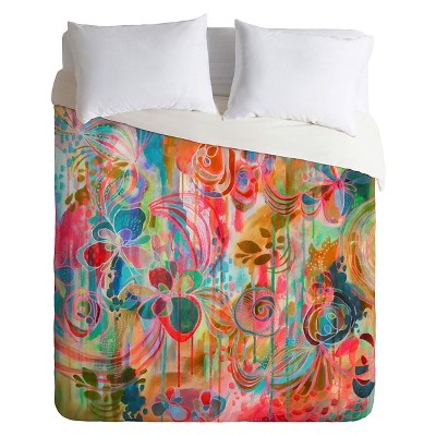 Stephanie Corfee My Free Spirit Duvet Queen Orange - Deny Designs