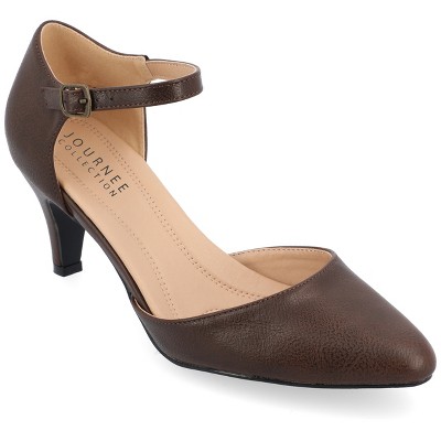 Journee Collection Foster Comfort Foam Almond Toe Mid discount Block Heel Pump(size 8.5)