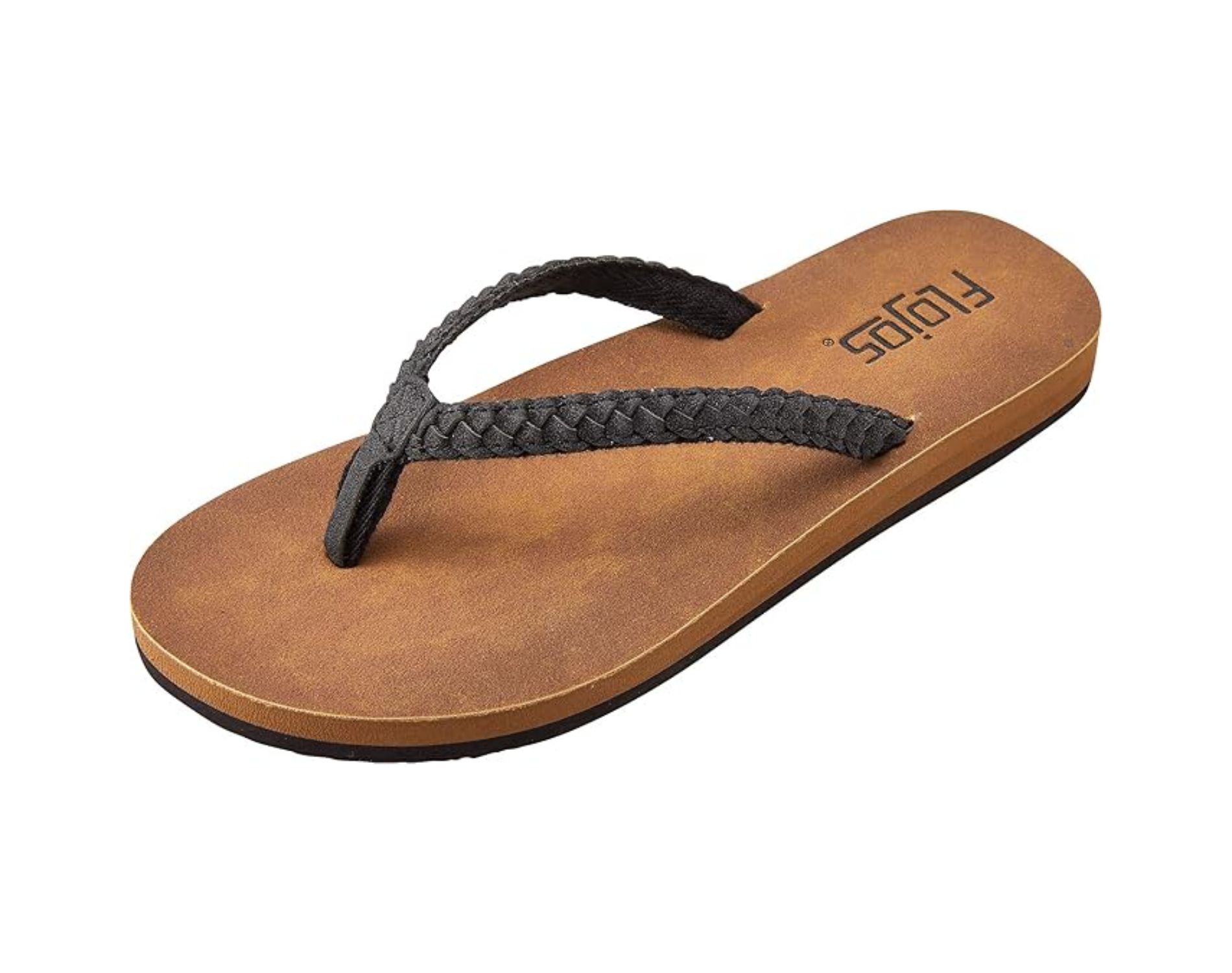 Flojos Women's Sky Braided Faux Leather Strap Sandal