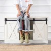 KTMBDW Bar Cabinet with Barn 2 Sliding Doors Buffet Farmhouse Storage Cabinet TV Stand, White - 2 of 4