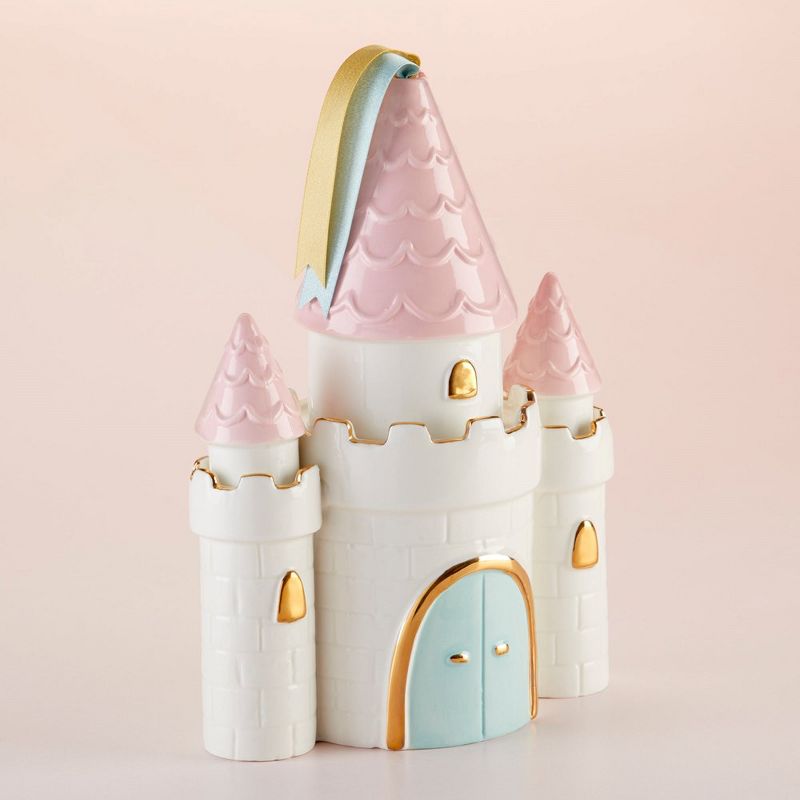 Baby Aspen Simply Enchanted Castle Ceramic Piggy Bank | BA21021NA, 5 of 9