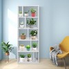 Costway 5-tier Wood Bookcase 66'' Tall Open Storage shelf Display Rack w/10 Compartments - 3 of 4