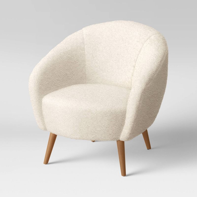Odilia Rounded Accent Chair Cream - Threshold&#8482;, 1 of 9