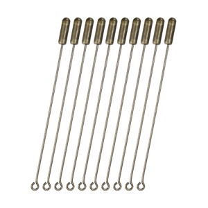 Unique Bargains DIY Clothing Accessories Suit Copper Long Needle Brooch Stick Pins Stopper Ends Flat Head - 1 of 4