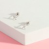 Girls' Tiny Airplane Screw Back Sterling Silver Earrings - In Season Jewelry - image 4 of 4