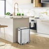 Jiallo 60L (30LX2) Stainless steel 2 compartments garbage and recycling bins with soft-close lids, satin finish and fingerprint proof - 3 of 4