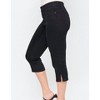 Women's Missy 5 Pocket Side Slit Hem Capri - YMI - 2 of 3