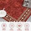 COZONY Machine Washable Runner Rug Bordered Rug Low Pile Stain Resistant Rug Premium Netural Rug Modern Runners for Kitchen Bathroom Bedside Dorm - 4 of 4
