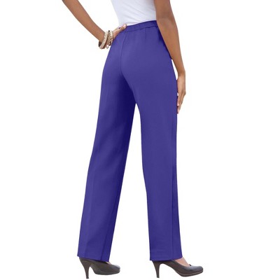 Roaman's Women's Plus Size Petite Classic Bend Over Pant