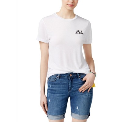 Rachel Roy Womens Heart Breaker Graphic T-Shirt