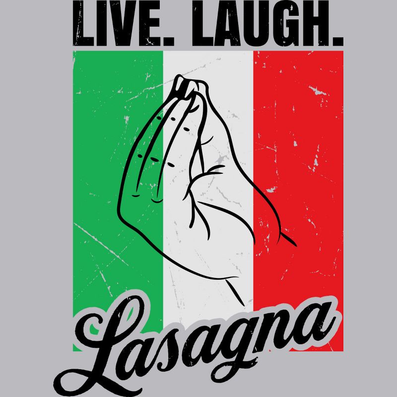 Design By Humans Live Laugh Lasagna Funny Italian Lover By Tank Top, 2 of 3