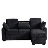 TiramisuBest Multi Functional Sectional Sofa Modular L Shape Plush Upholstery Cup Holder Adjustable Backrest Living Room - 3 of 4