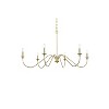 Elegant Lighting Rohan 54 inch chandelier in Brass - 3 of 4