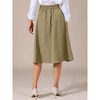 INSPIRE CHIC Women's High Waisted Flowy A-Line Casual Long Skirt with Pockets Midi Skirts - 4 of 4