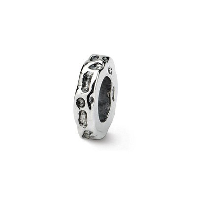Black Bow Jewelry Sterling Silver Pitted Spacer Bead Charm