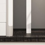 white against dark brown top plate