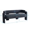 Boucle Sofa for Living Room, Wide Loveseat with Rounded Frame with Vertical Backrest, Soft Textured Upholstery Sofa with Wood Frame-Baofuwish - 4 of 4