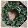 30-in Pre-Lit Artificial Natural Christmas Wreath 50 LED Lights Battery Operated - 2 of 3