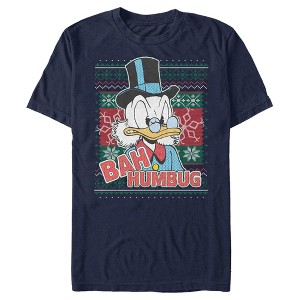 Men's DuckTales Scrooge McDuck Bah Humbug Ugly Christmas T-Shirt - 1 of 4