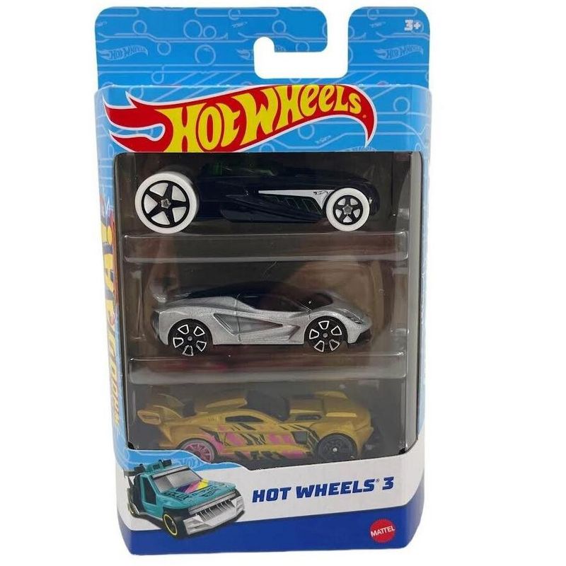 Hot Wheels 3-Car Pack, Multipack of 3 Hot Wheels Vehicles, Styles May Vary, 5 of 8