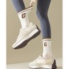 Anna-Kaci Women's 4-Pair Pack Ribbed Cotton Crew Socks with Striped Cuffs and G Letter Detail in Neutral Athletic Color Combinations - 4 of 4