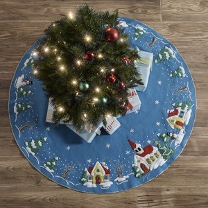 Bucilla Felt Tree Skirt Applique Kit 43" Round-Christmas Village - 1 of 1