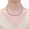 Guili White Gold Plated Sparkling Cubic Zirconia Tennis Chain Necklace - Elegant Design with Brilliance and Sophisticated Shine for Any Occasion - 3 of 3