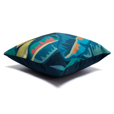 Tropical Multicolor Polyester Indoor/Outdoor Pillow 20"x20"