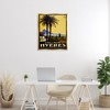 Stupell Industries Vintage Tropical Travel Ad Black Framed Floater Canvas Wall Art - 2 of 4