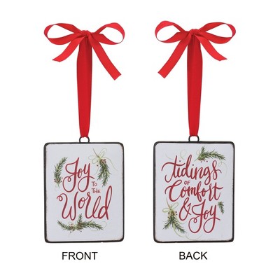 Melrose Holiday Sentiment Ornament (Set of 12)