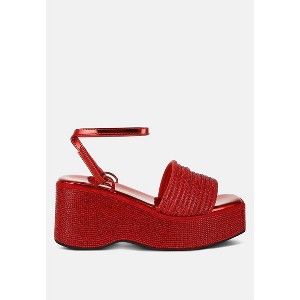 Swifties Rhinestone Embellished Lace-Up Sandals Women - 1 of 4