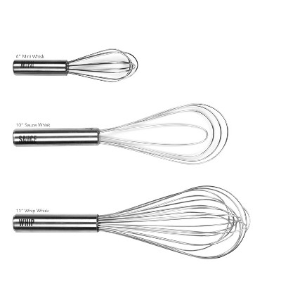 Stainless Steel Mini and Sauce Whisk Set of 3