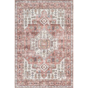 Nuloom Evon Traditional Medallion Pet Friendly Machine Washable Area Rug - 1 of 4