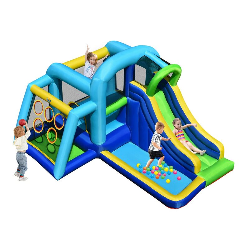 Costway Inflatable Bouncer Climbing Bounce House Kids Slide Park Ball Pit Without Blower, 1 of 11