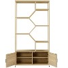 PAGED Free Standing Tree Bookcase 9 Tier Tree Bookshelf Utility Organizer Shelves with Drawer for Living Room - 4 of 4