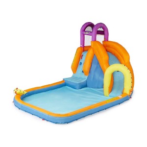 Magic Time International Mega Tornado Twist Outdoor Inflatable Kids Water Park w/ Slide, Water Cannon, Splash Pool, & Climbing Wall for Ages 5 and Up - 1 of 4