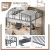 Loft Bed Twin Size, with Arched Guardrail and Safety Ladder, Space-Saving Design, No Box Spring Needed - 3 of 4