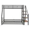 YOOCOZZ Twin Over Full Metal Bunk Bed with Twin Trundle Bed and Storage Stairway - 2 of 4