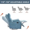 Manual Recliner Chair for Adults, Swivel Rocking Recliner Chair with Massage and Heat, Fabric Nursery Chair Recliner for Living Room - 4 of 4