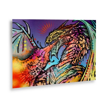 Trademark Fine Art - Dean Russo 'Dragon' Floating Brushed Aluminum Art