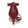 Allegra K Women's Faux Leather Adjustable Ankle Strap Kitten Heel Sandals - 3 of 4