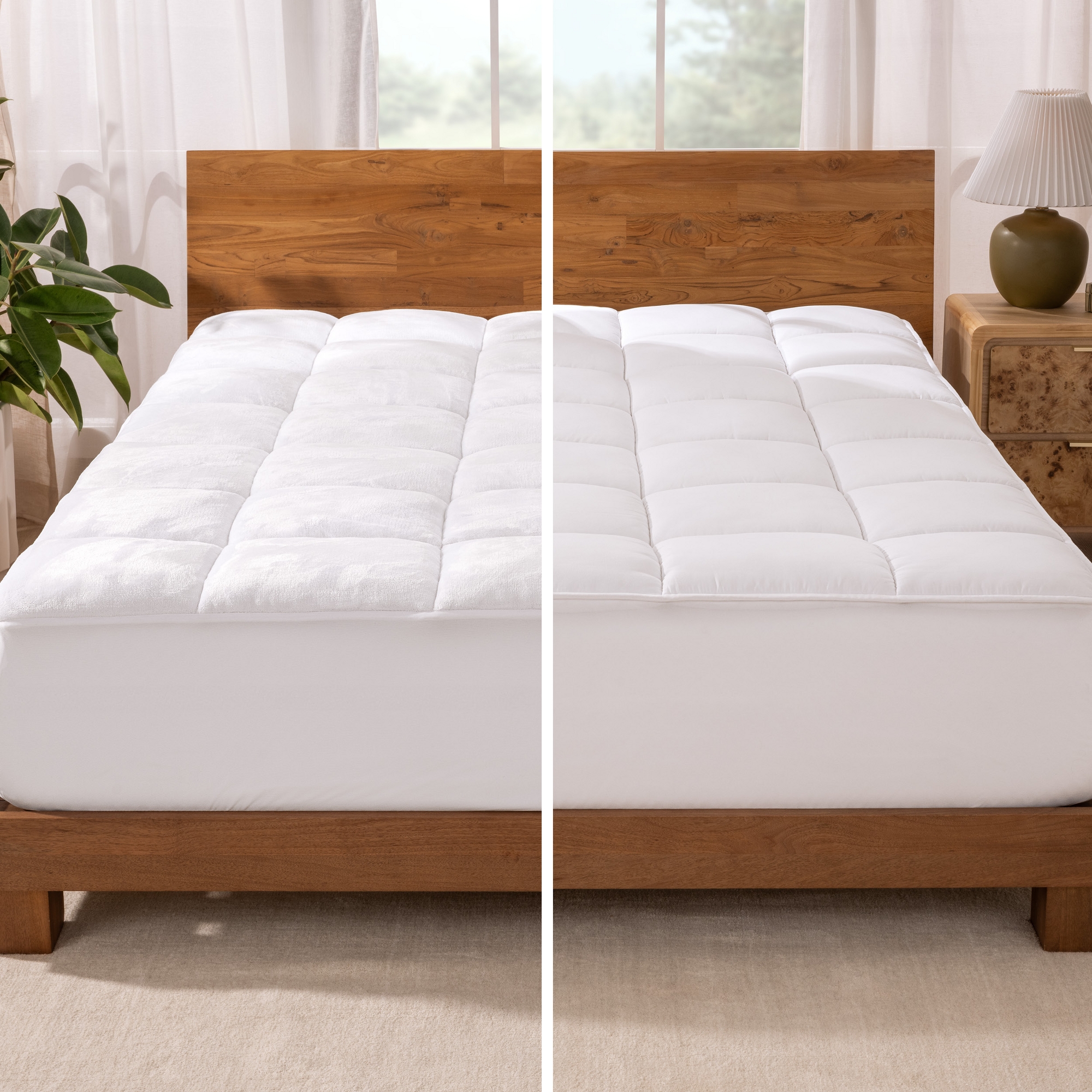 Pillow-Top Reversible Mattress Pad by Bare Home - King