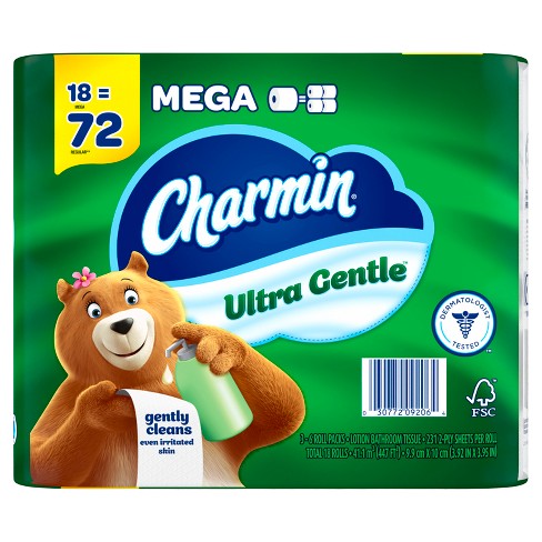 Charmin Super Mega Roll Ultra Strong Toilet Paper, 18 Count : :  Health & Personal Care