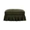 Kumasinova 19.3"H Soft Chenille Fabric Ottoman with Detachable Ruffle Skirt,High Density Foam Footrest Ottoman for Living Room - 4 of 4
