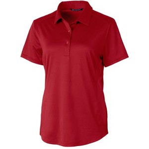 Cutter & Buck Prospect Textured Stretch Womens Short Sleeve Polo Shirt - 1 of 2