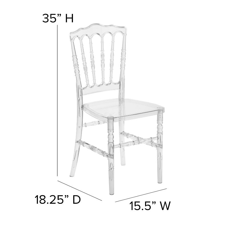 Flash Furniture Flash Elegance Crystal Ice Napoleon Stacking Chair, 5 of 12