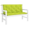 vidaXL Garden Bench Cushion Bright Green 47.2"x(19.7"+19.7")x2.8" Oxford Fabric - 4 of 4
