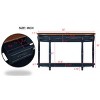 52" Retro Console Table with Solid Wood Frame, 2 Drawers and Open Shelf,Entryway or Sofa Table for Hallway or Living Room-Maison Boucle - 3 of 4